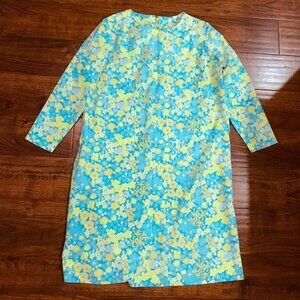 Vintage 60s-70s Key West Hand Print Dress